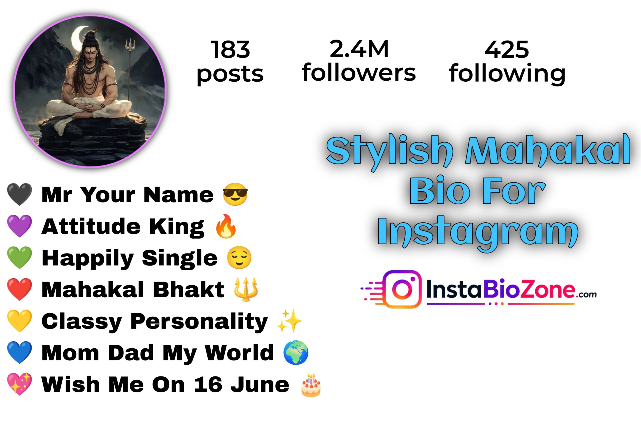 Stylish Mahakal Bio For Instagram