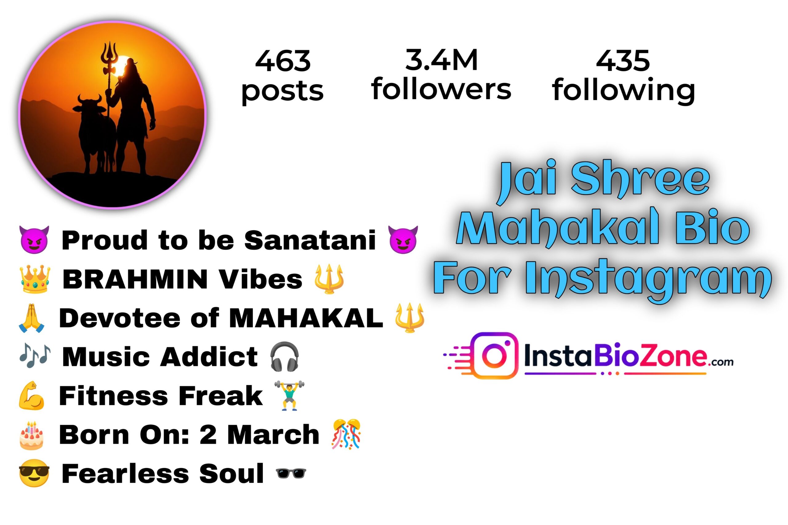 Jai Shree Mahakal Bio For Instagram