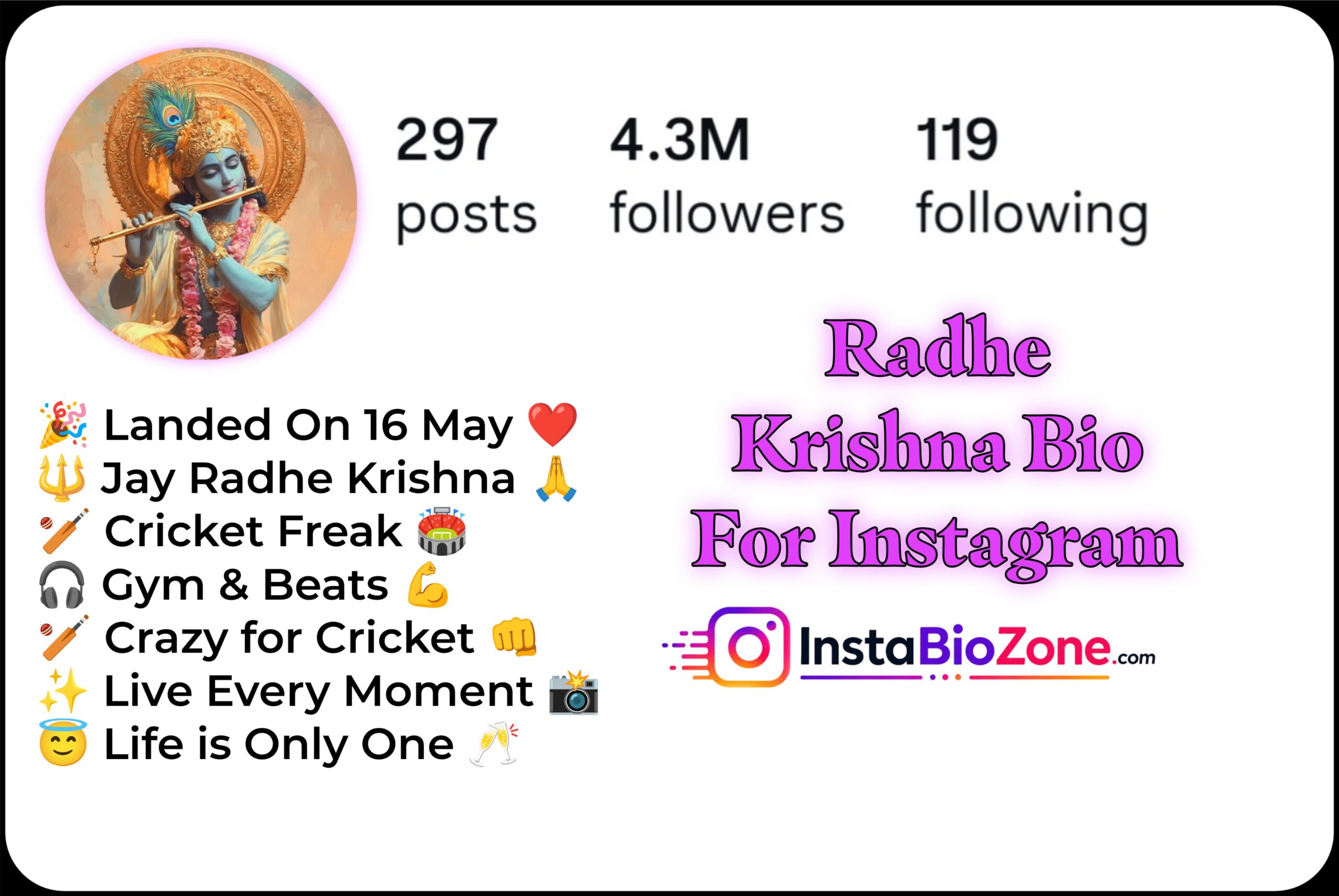 Radhe Krishna Bio For Instagram