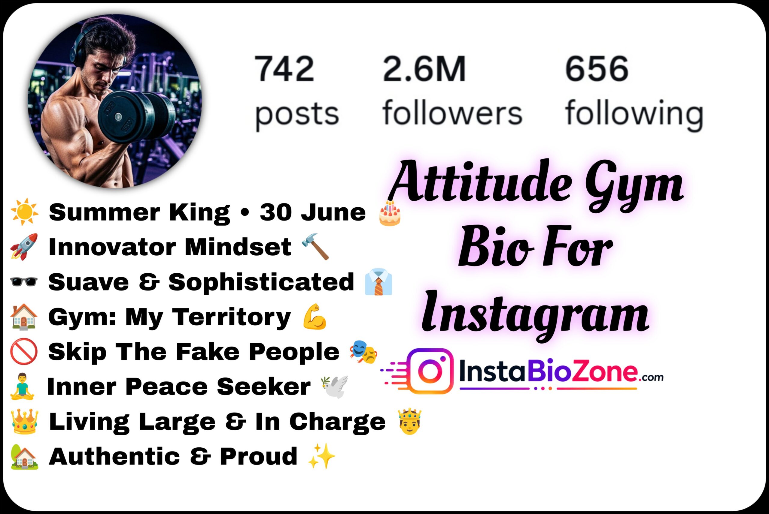 Attitude Gym Bio For Instagram