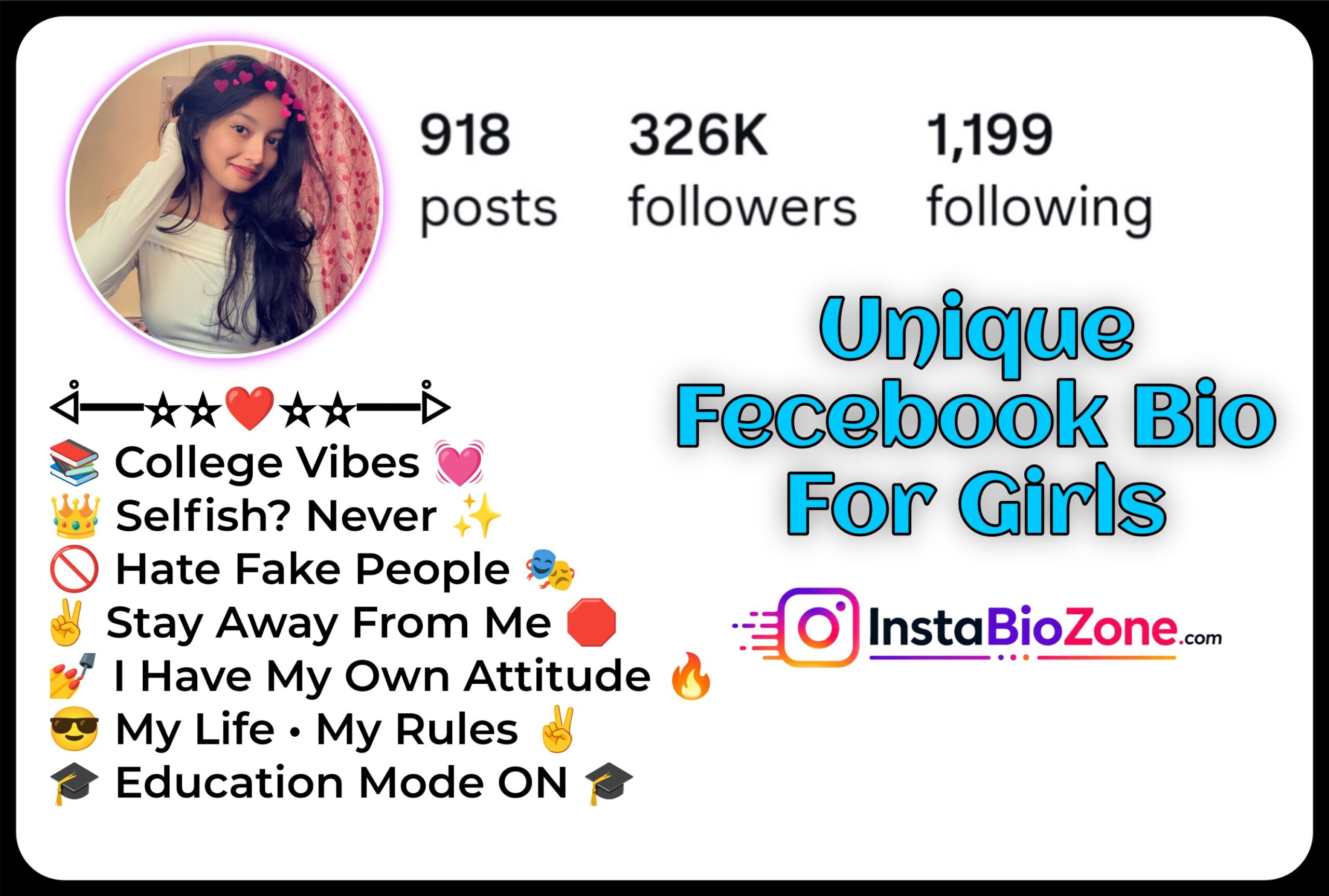 Unique Fecebook Bio For Girls