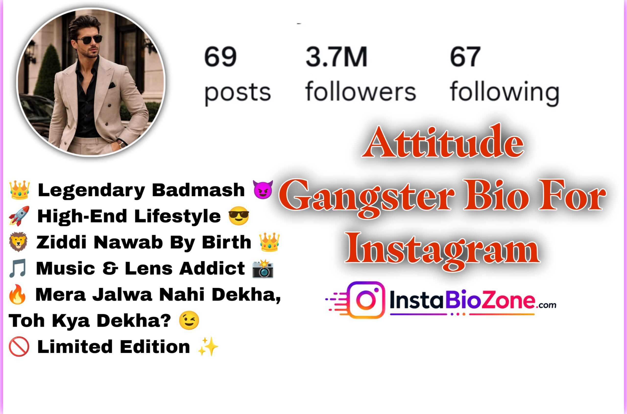 Attitude Gangster Bio For Instagram