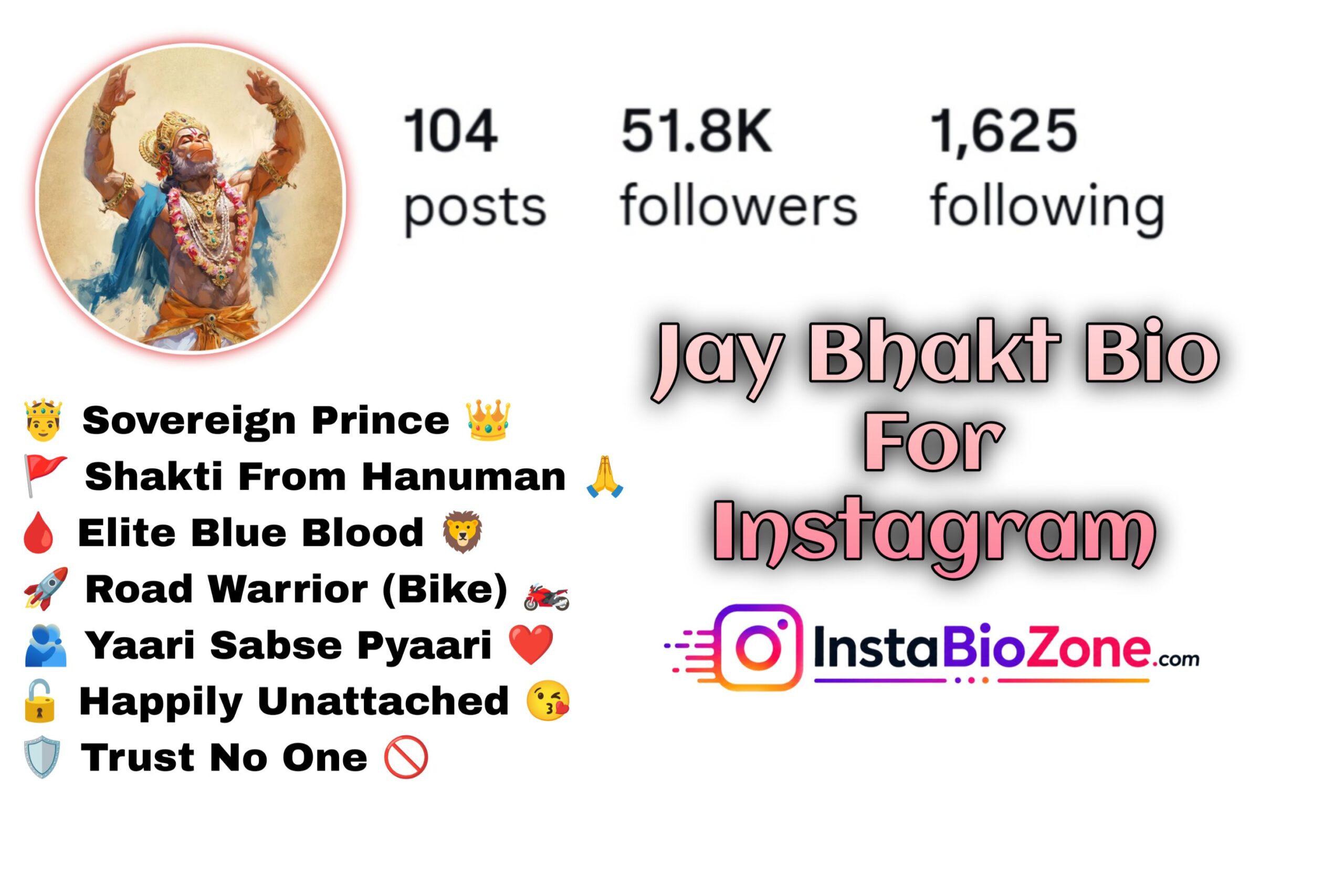 Jay Hanuman Bio For Instagram
