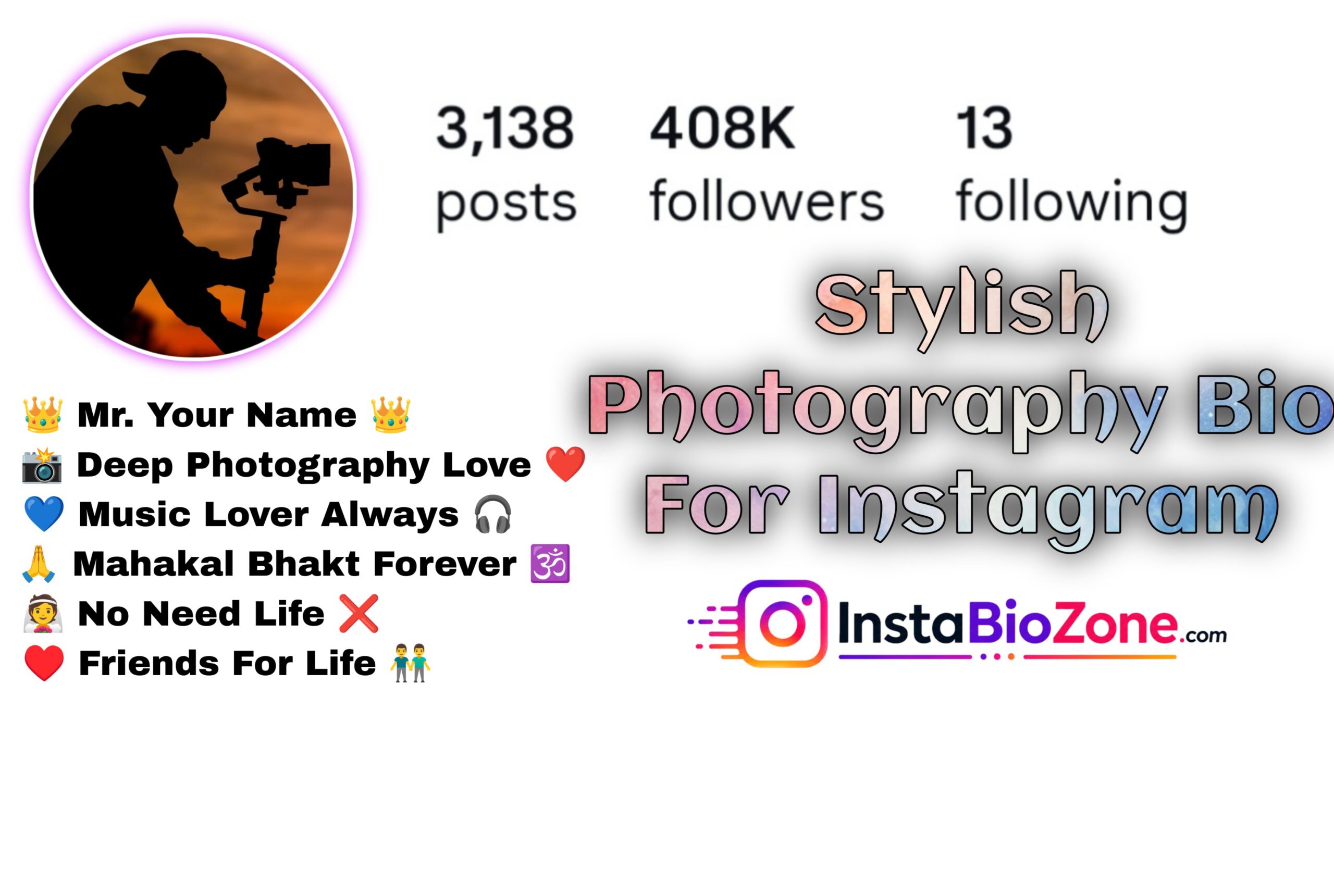 Stylish Photography Bio For Instagram