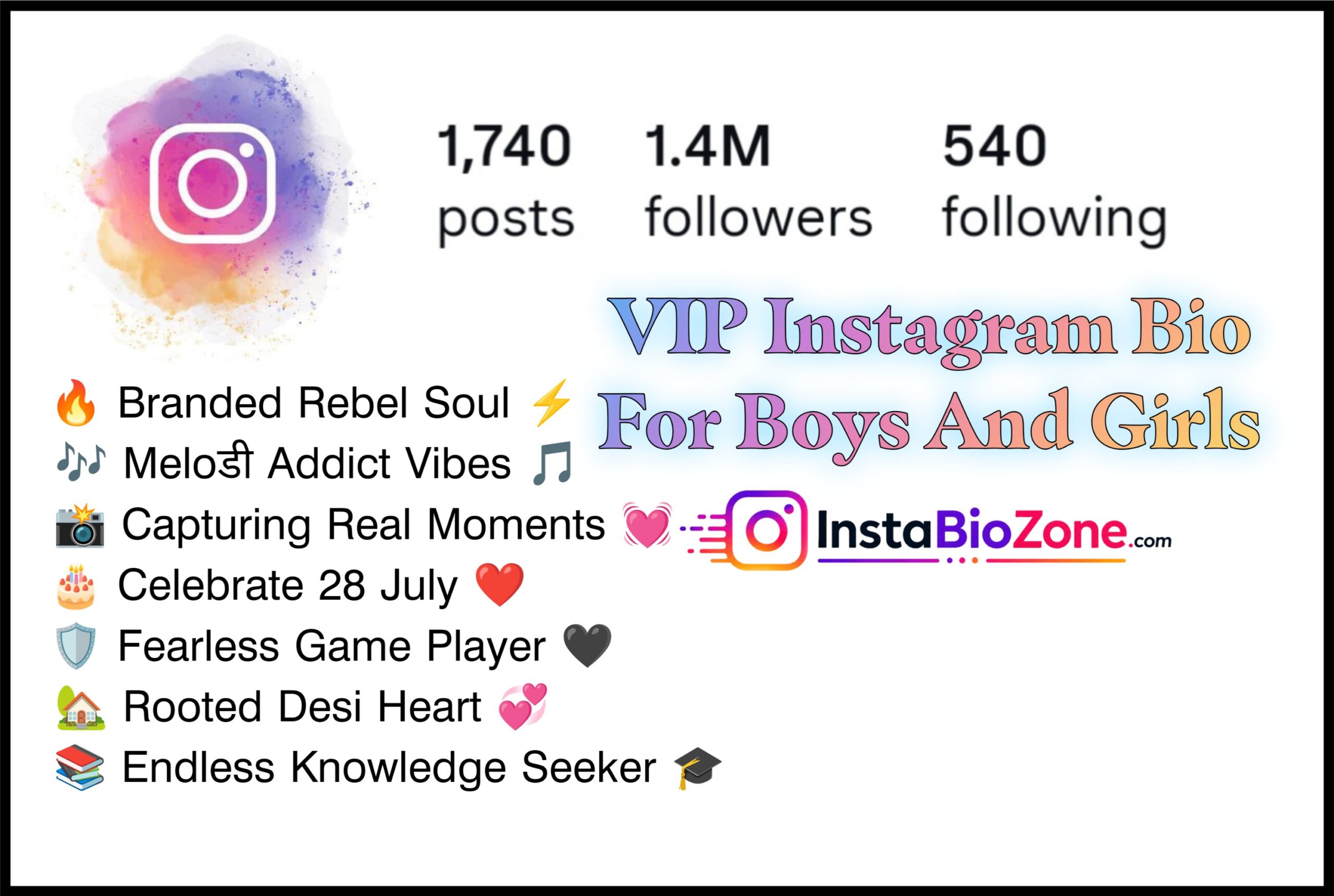 VIP Instagram Bio For Boys And Girls