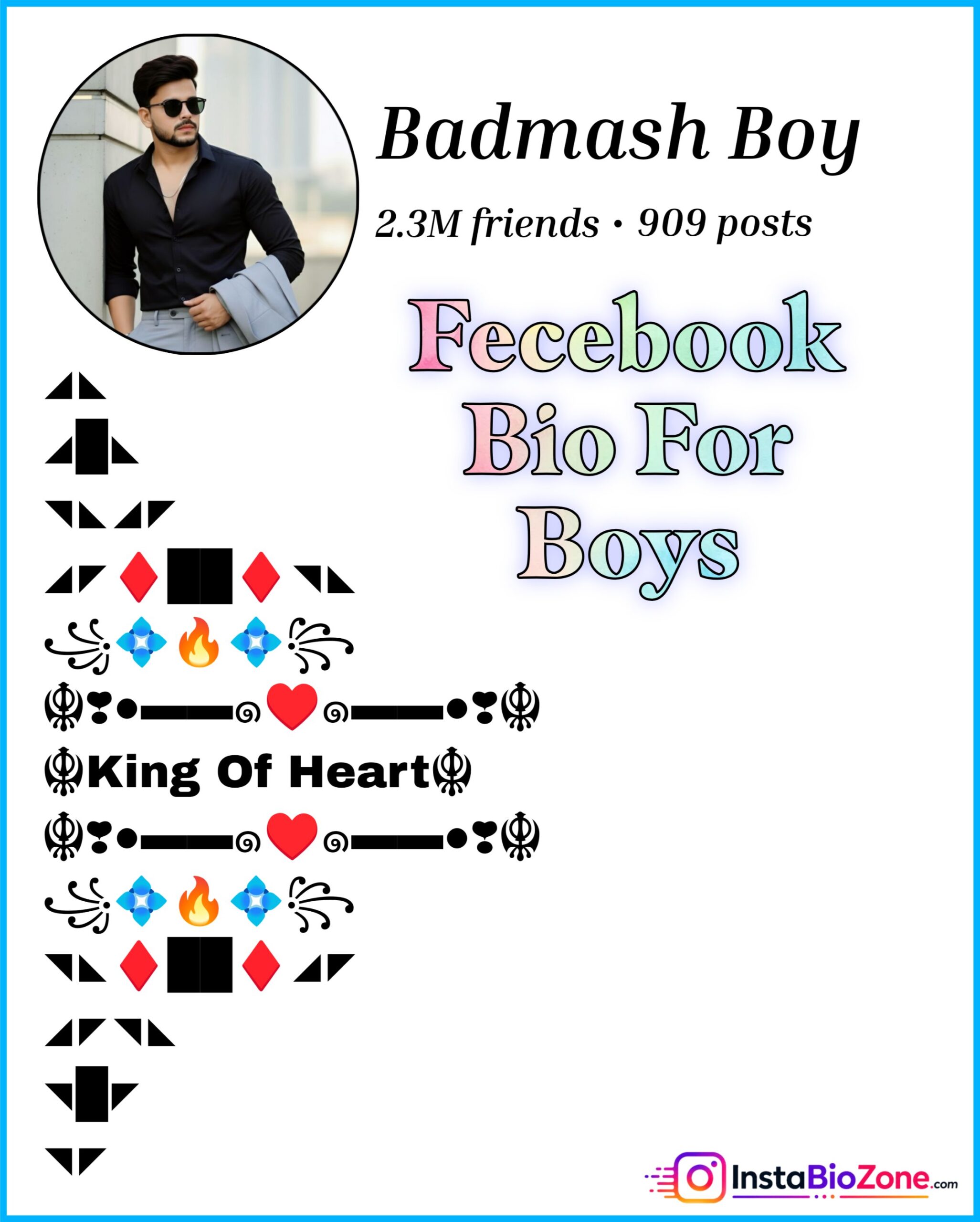Fecebook Bio For Boys