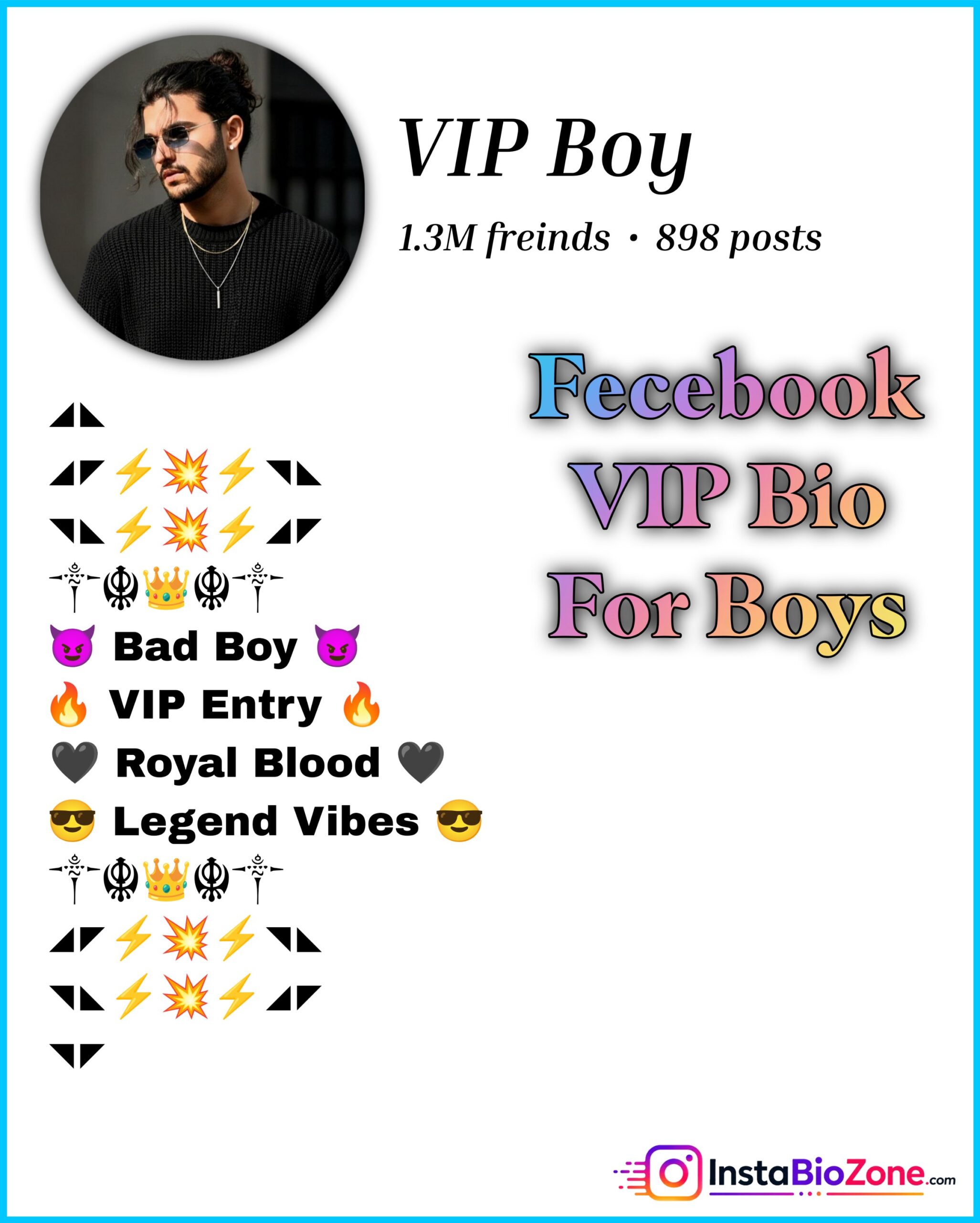 Fecebook VIP Bio For Boys