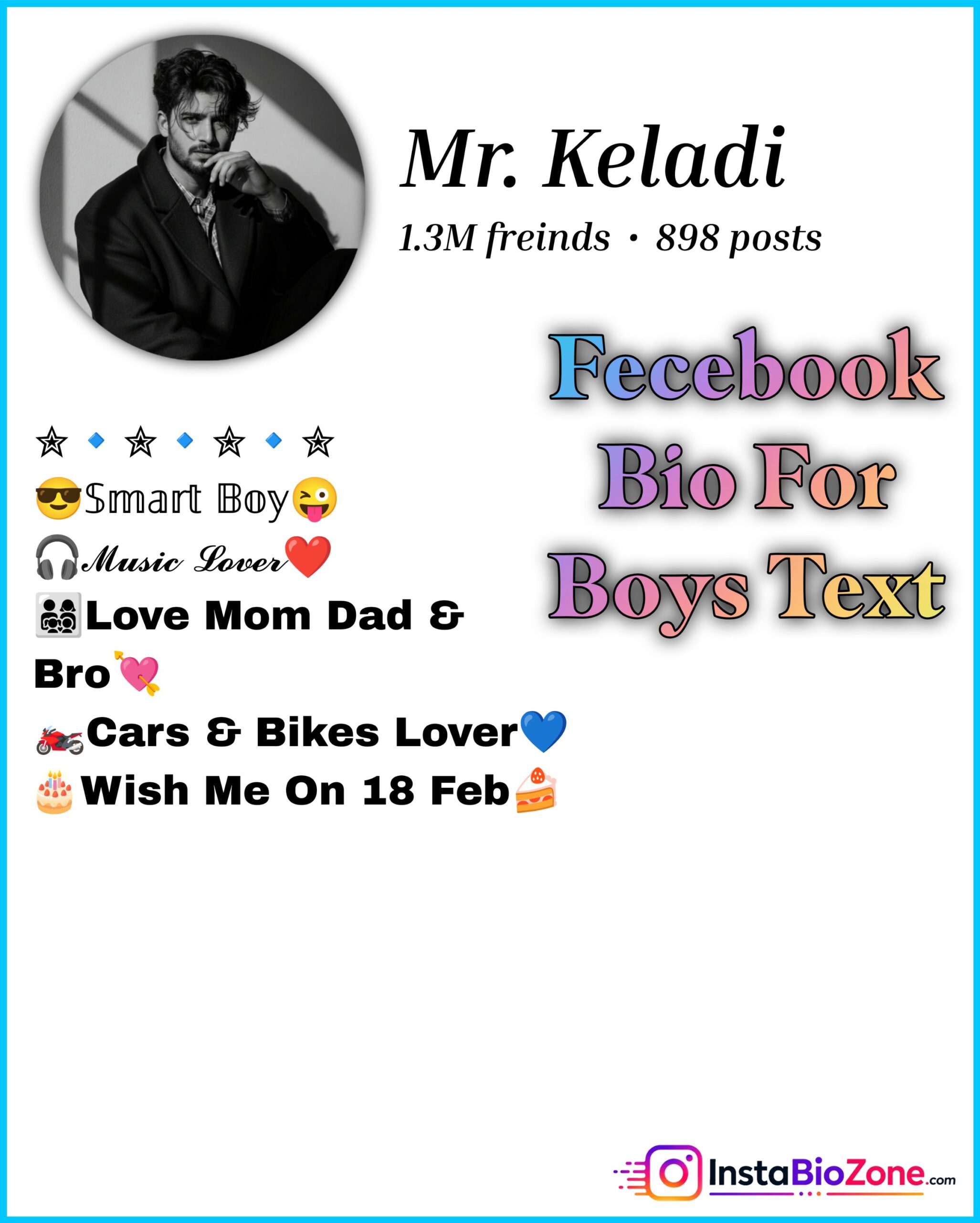 Fecebook Bio For Boys Text