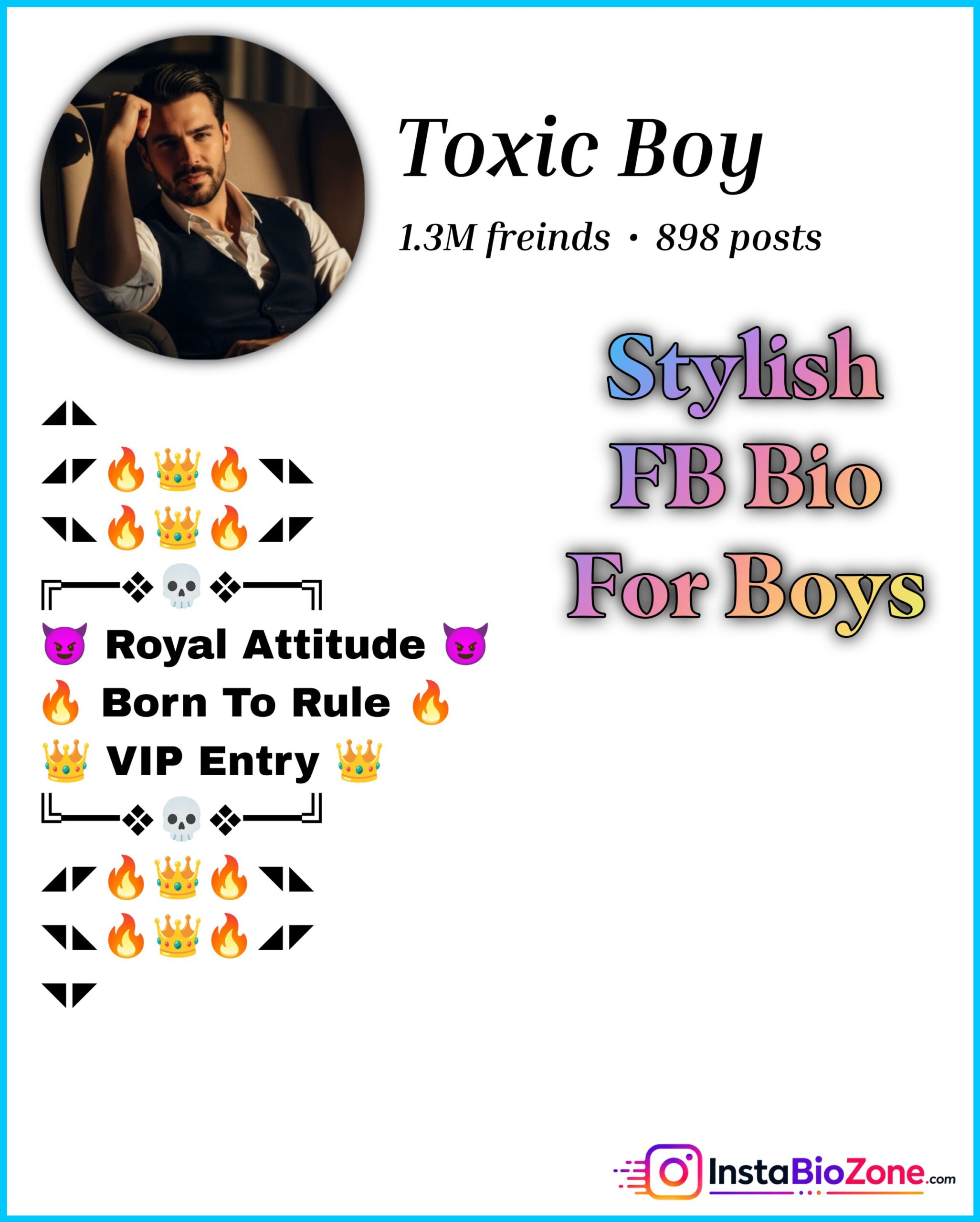 Stylish FB Bio For Boys