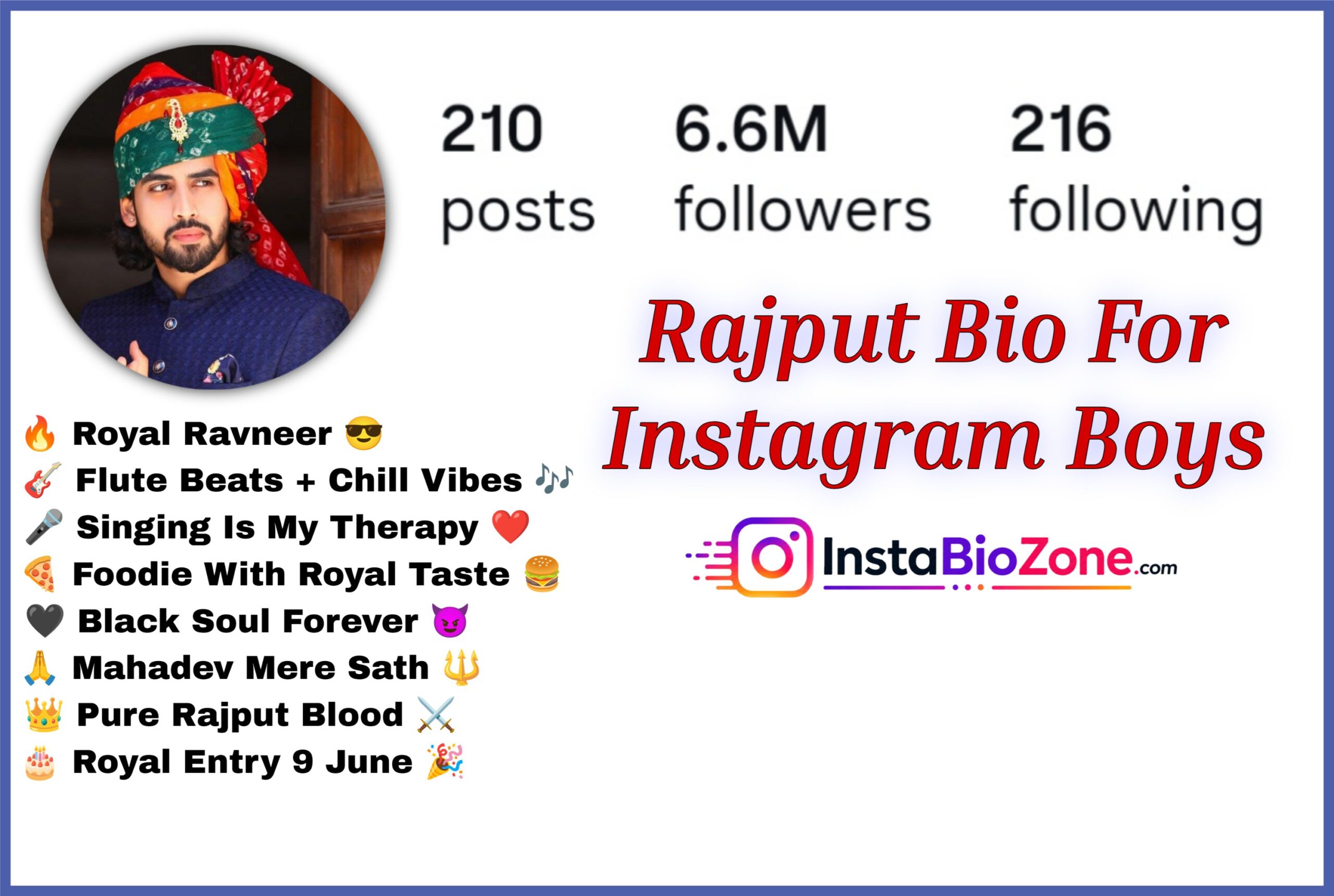 Rajput Bio For Instagram Boys