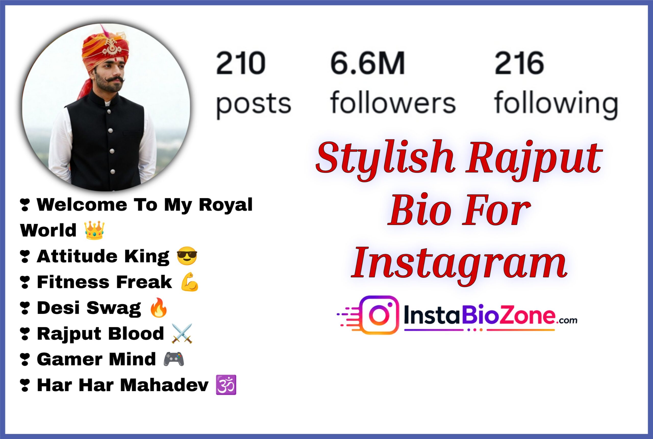 Stylish Rajput Bio For Instagram