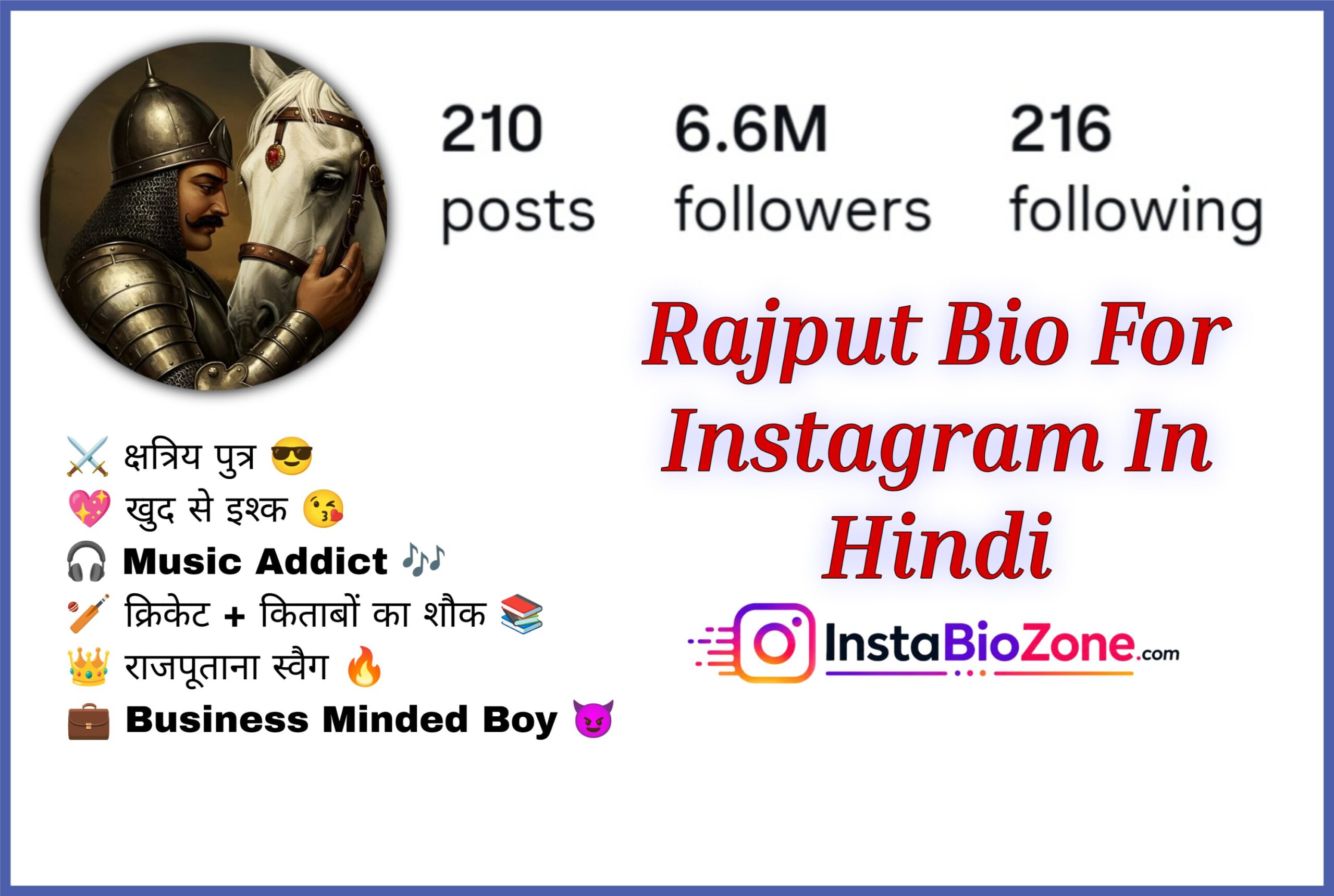 Rajput Bio For Instagram in Hindi 