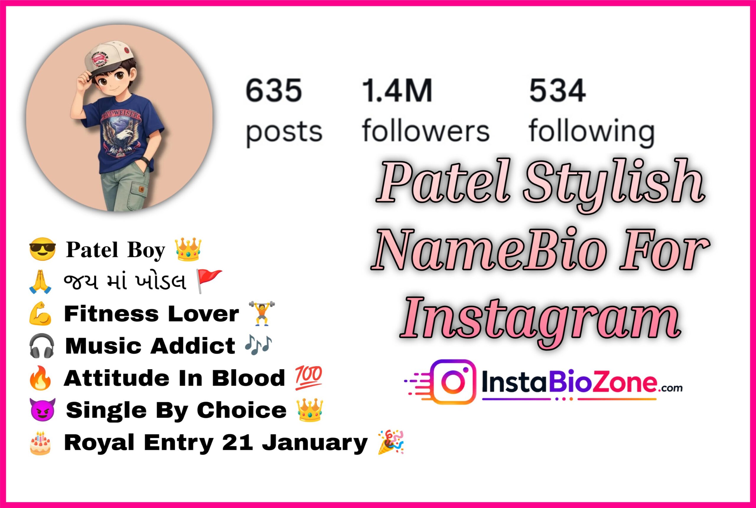 Patel Stylish Name Bio For Instagram