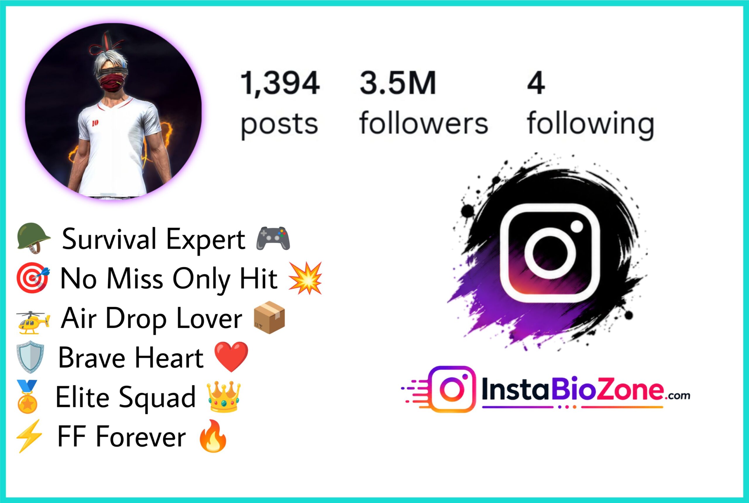 Stylish Free Fire Bio For Instagram