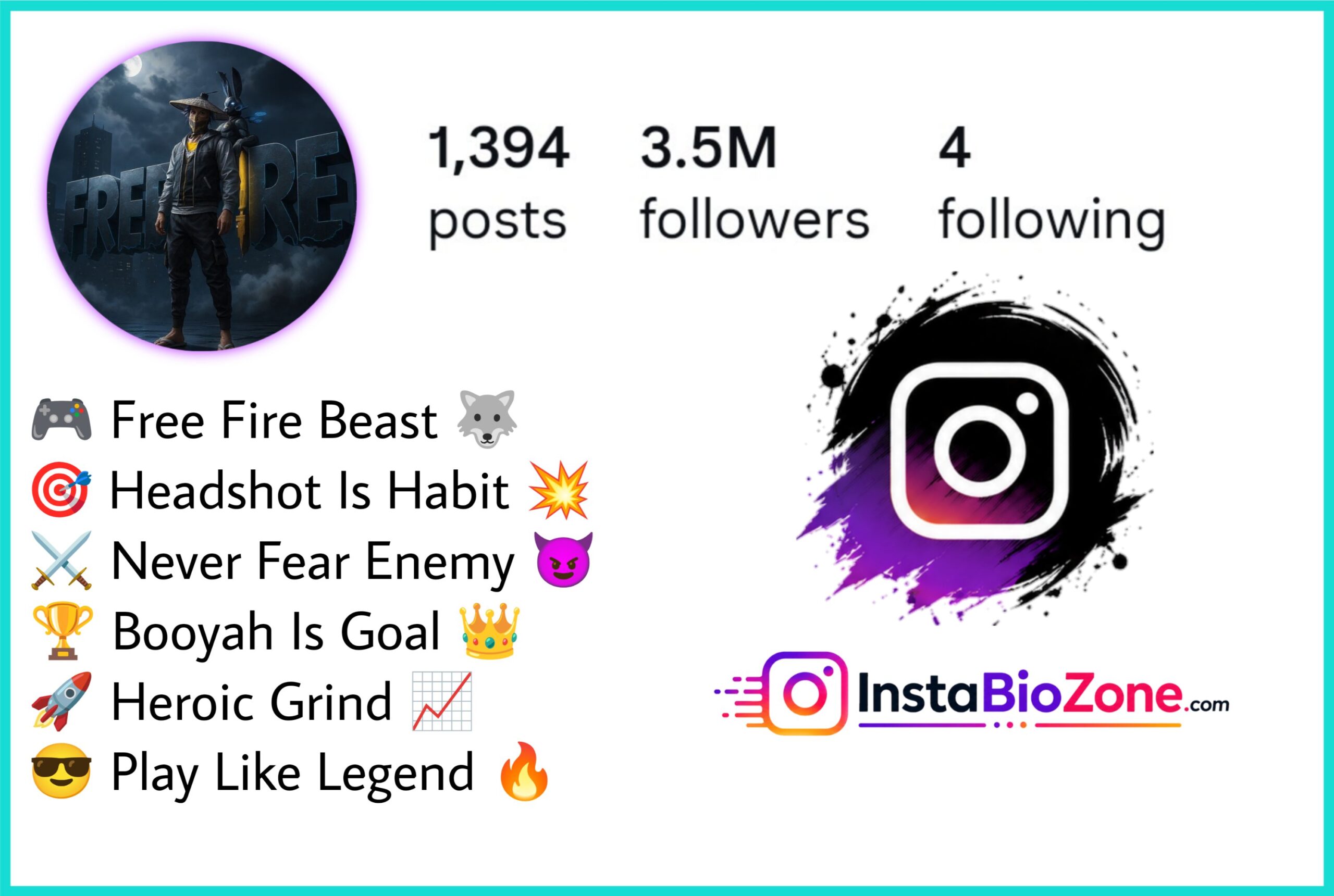 Free Fire Bio For Instagram For Boys